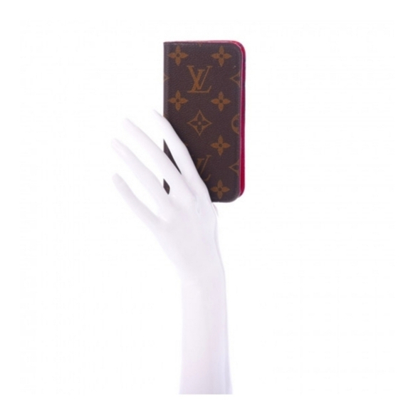 Louis Vuitton Monogram IPhone 7/8 Folio in Rose Pop Canvas and Leather - Picture 1 of 13